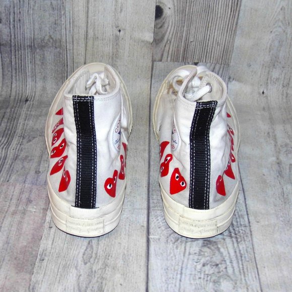 CONVERSE X PLAY Comme des Garçons Chuck 70 Multi Heart Sneakers Mens Size 10 - Picture 5 of 7